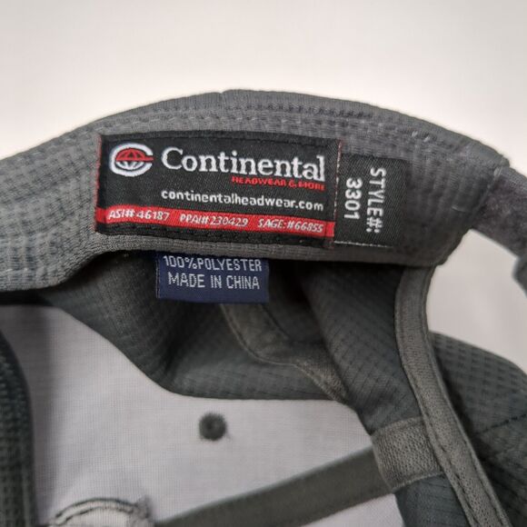 Mule Hide Strapback Hat Gray OSFA Adjustable Embroidered Continental - Picture 8 of 8